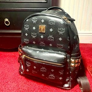 Travel Size MCM Leather BackPack